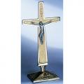  Altar Crucifix | 14" | Brass Or Bronze | Square Base | Modern Cross 