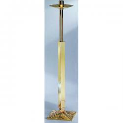  Processional Candlestick | 44\" | Bronze Or Brass | Square Base | 1-1/2\" Socket 