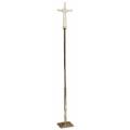 Processional Crucifix | 87" | Bronze Or Brass | Textured Surface With IHS 