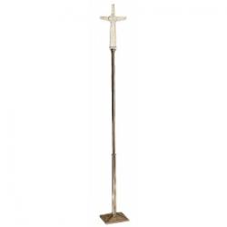  Processional Crucifix | 87\" | Bronze Or Brass | Textured Surface With IHS 