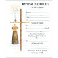  Baptism Certificate - Worded or Blank - Oil Painting - 100 Pk 