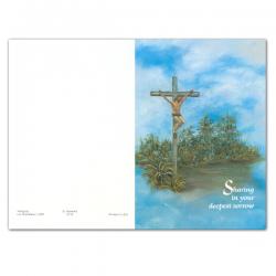  \"Crucifixion\" Sympathy/Deceased Mass Card - Oil Painting 
