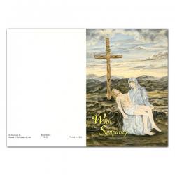  \"Pieta\" Sympathy/Deceased Mass Card - Oil Painting 
