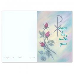  \"Peace Be With You\" Sympathy/Deceased Mass Card - Oil Painting 