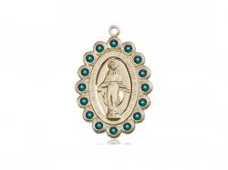  Miraculous Neck Medal/Pendant Only w/Emerald Stones for May 
