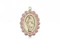  Miraculous Neck Medal/Pendant Only w/Rose Stones for October 
