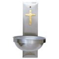  Holy Water Font - Stainless Steel - 6" Dia 