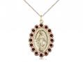  Miraculous Neck Medal/Pendant Only w/Garnet Stones for January 