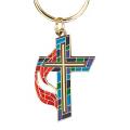  United Methodist Stained Glass Key Ring 
