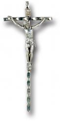  SILVER PLATED HAMMERED METAL CRUCIFIX (3 PC) 