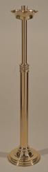  Processional High Polish Finish Floor Bronze Candlestick: 2034 Style - 44\" Ht 