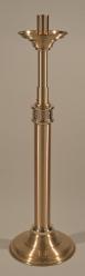  High Polish Finish Bronze Paschal Candlestick: 2034 Style - Adjustable Ht - 1 15/16\" Socket 