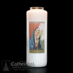  Immaculate Heart of Mary 6-Day Glass Candle (12/cs) 