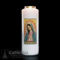  Our Lady of Guadalupe 6-Day Glass Candle (12/cs) 