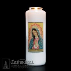  Our Lady of Guadalupe 6-Day Glass Candle (12/cs) 