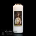  Sacred Heart 6-Day Glass Candle (12/cs) 
