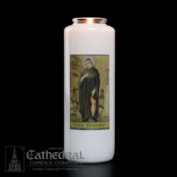  St. Peregrine 6-Day Glass Candle (12/cs) 