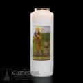  St. Benedict 6-Day Glass Candle 12/cs 