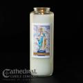  Immaculate Conception 6-Day Glass Candle 12/cs 