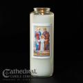  Holy Family 6-Day Glass Candle 12/cs 