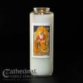  St. Augustine 6-Day Glass Candle (12/cs) 
