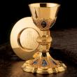  12 Apostles Medallions Chalice & Scale Paten w/Ring 