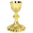  12 Apostles Enameled Medallions Chalice & Scale Paten w/Ring 