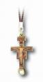  SAN DAMIANO CROSS WITH 3RD CLASS RELIC ON BROWN CORD (3 PC) 
