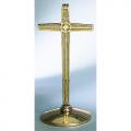  Altar Cross | 20" | Brass or Bronze | Round Base | Modern 