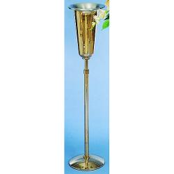  Standing Altar Vase | 12\" | Bronze Or Brass | Adjustable 44\" - 67\" | Round Base 