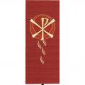  Red Ambo/Lectern Cover - Chi Rho/Flames - Cantate Fabric 