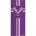  Purple Ambo/Lectern Cover - Cross/Incense Motif - Pascal Fabric 