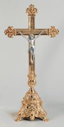  Combination Finish Bronze Altar Crucifix: 2180 Style - 18\" Ht 