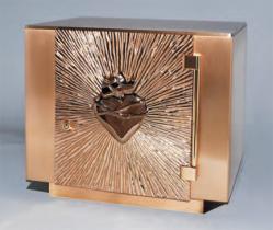  Combination Finish \"Thorns & Heart\" Bronze Tabernacle With Vault Lock: Style 2165 - 13 3/4\" Ht 
