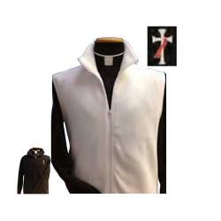  Short Sleeve Clergy/Deacon Fleece Jacket in 100% Polyester Fabric 