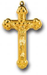  GOLD PLATED STEPPED UP ROSARY CRUCIFIX (25 PC) 