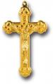  GOLD PLATED STEPPED UP ROSARY CRUCIFIX (25 PC) 