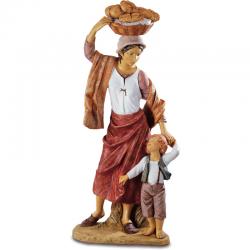  Individual Statue of Nativity Set - Shepherdess/Child 