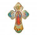  GOLD STAMPED OUR LADY OF GUADALUPE CROSS HOLY SPIRIT AND CHERUBS 