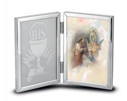  DOUBLE HINGED COMMUNION REMEMBRANCE PHOTO FRAME (BOY) 