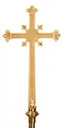  Processional Cross | 20\" | Bronze Or Brass | Metal Staff 