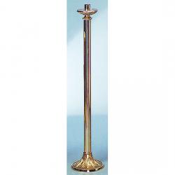  Floor Candlestick | 44\" | Brass Or Bronze | Round Column & Embellished Base 