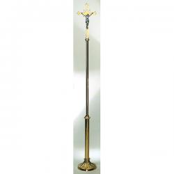  Processional Crucifix | 93\" | Bronze Or Brass | Budded Ends 