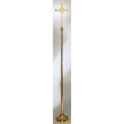  Processional Cross | 92\" | Bronze Or Brass | Budded Ends 