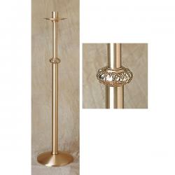  Fixed Combination Finish Bronze Paschal Candlestick: 2384 Style - 48\" Ht - 1 15/16\" Socket 