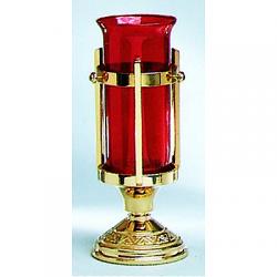  Altar Sanctuary Lamp | 5-1/2\" | Brass Or Bronze | Round Base 