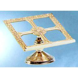  Missal Stand | 13\" x 13\" | Brass Or Bronze | Geometric Pattern 