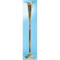  Standing Altar Vase | 17-1/2" | Bronze Or Brass | Adjustable 49"-72" | Hexagonal Base 
