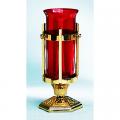  Altar Sanctuary Lamp | 5-1/2" | Brass Or Bronze | Hexagonal Base 
