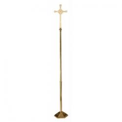  Processional Cross | 92” | Bronze Or Brass | Embellished Ends 